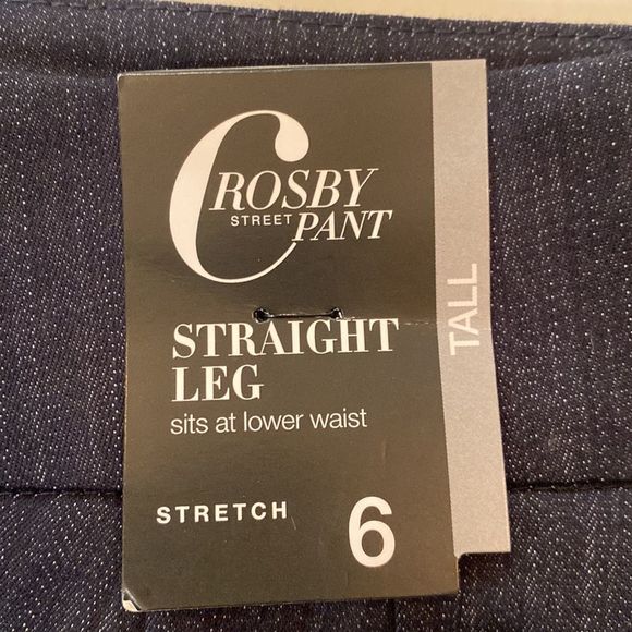 NWT New York & Company Blue Crosby Street Pant | Straight Leg | Size 6 Tall - Picture 5 of 7